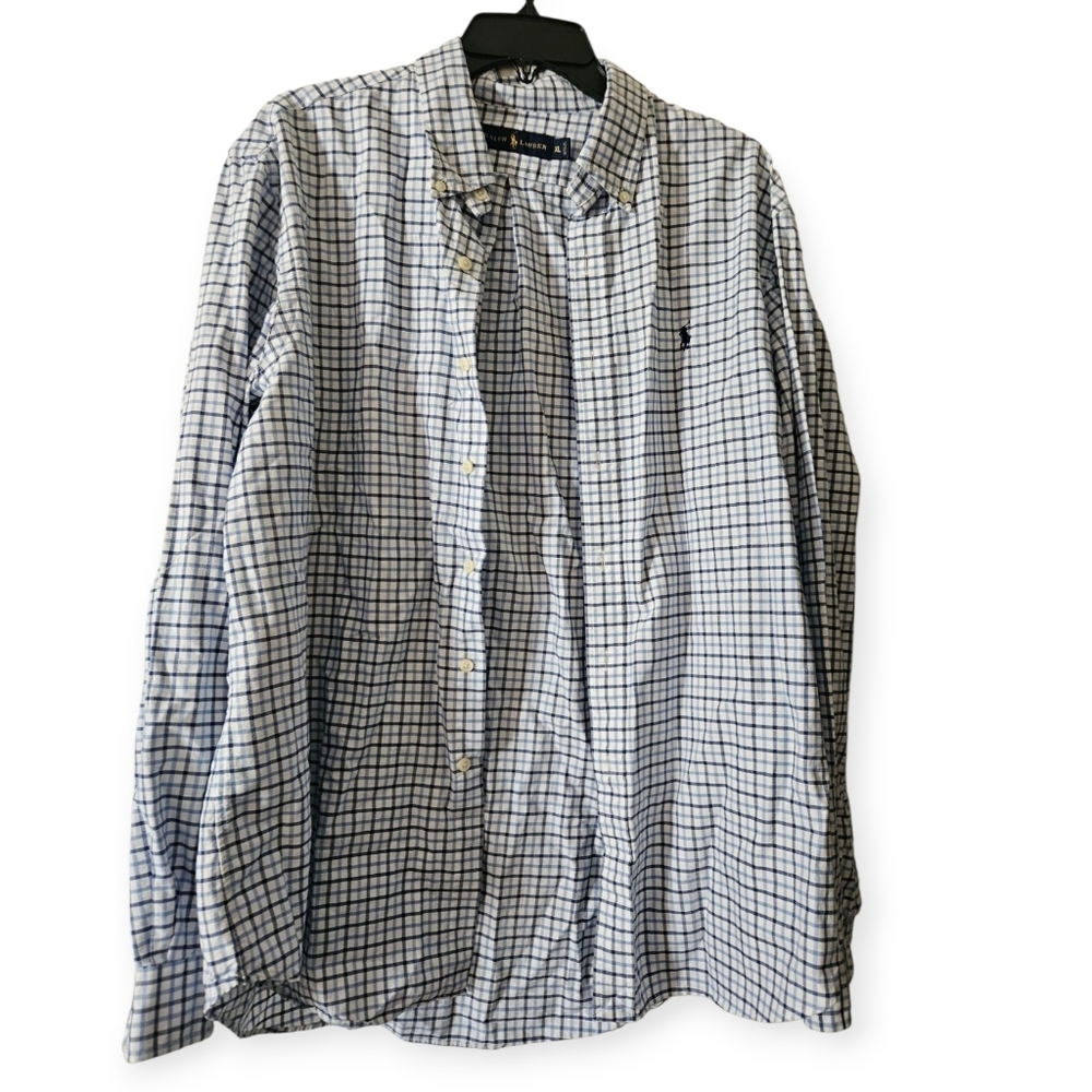 Ralph Lauren Classic Fit Button Gingham Oxford Shirt Mens XL